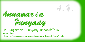 annamaria hunyady business card